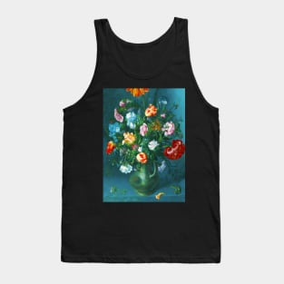 Flower in a Vase Vintage Painting Tank Top